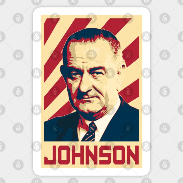 Lyndon B Johnson Sticker by Nerd_art